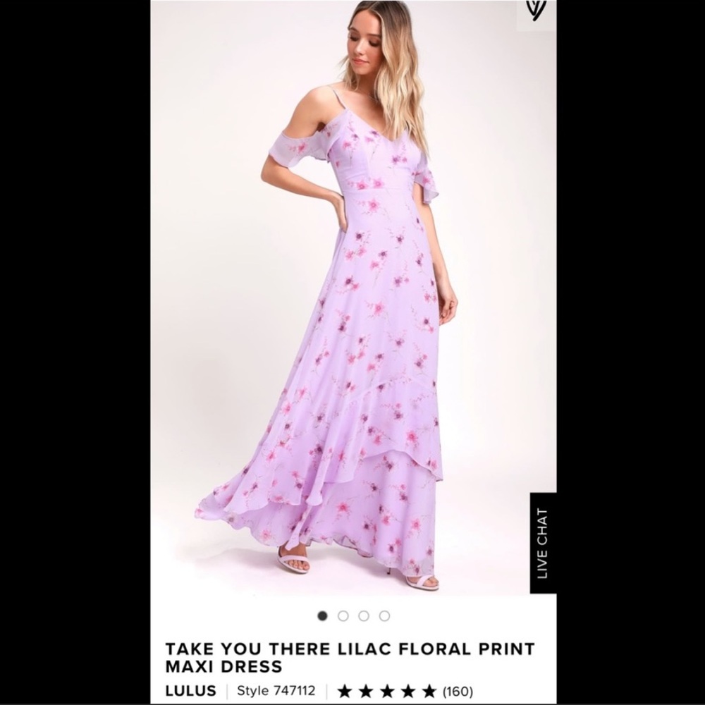 Purple floral maxi dress